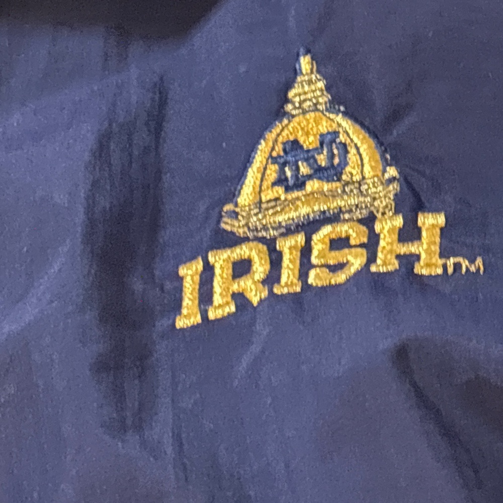 Vintage 90’s Champion Fighting Irish Blue Lined Jacket - Picture 3 of 7